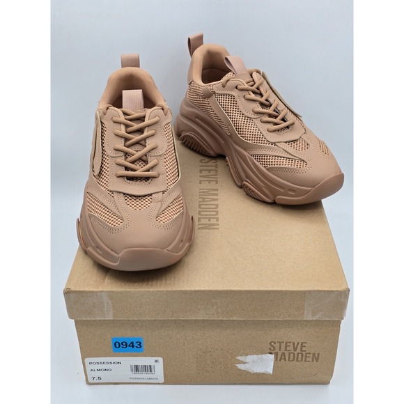 Steve Madden Shoes - Womens Steve Madden Possession Sneakers - Almond Brown - Sz 7.5